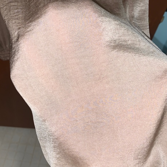 High Waist Satin Khaki Joggers - Picture 3 of 3